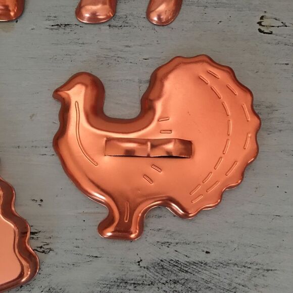 Vintage Copper Cookie Cutters | Lot of 7 - Picture 4 of 6